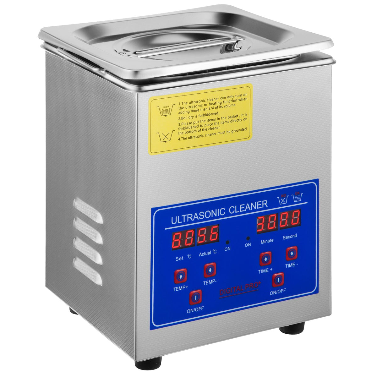 Ultrasonic Cleaner 1.3L | Heated Parts Cleaning Machine with Timer