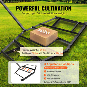 Driveway Drag Harrow | 84" Steel Tow-Behind Driveway Grader | Adjustable Bars for ATVs, UTVs & Lawn Tractors