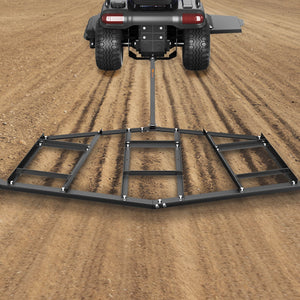 Driveway Drag Harrow | 84" Steel Tow-Behind Driveway Grader | Adjustable Bars for ATVs, UTVs & Lawn Tractors