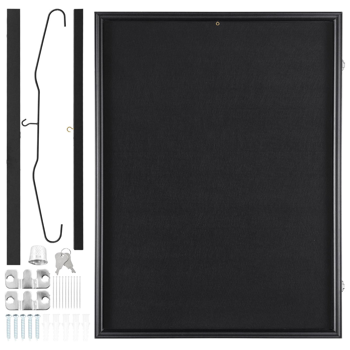 Jersey Display Frame Case 590x790x40mm | Lockable Sports Jersey Shadow Box with UV-Resistant PC Glass & Hangers | For Football, Basketball, Baseball & Hockey Shirts