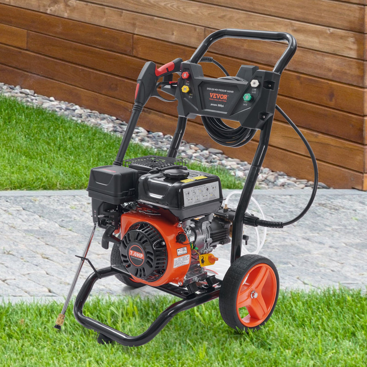 Gas Pressure Washer | 3600 PSI 2.6 GPM 210cc 5 Nozzle Gas-Powered Washer