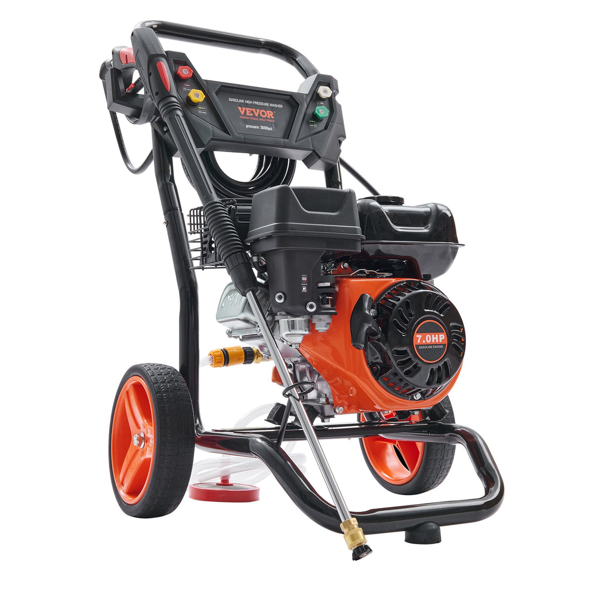 Gas Pressure Washer | 3600 PSI 2.6 GPM 210cc 5 Nozzle Gas-Powered Washer