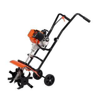 Tiller Cultivator | 38CC 4-Stroke Gas Powered | Front Tines for Garden & Lawn Soil