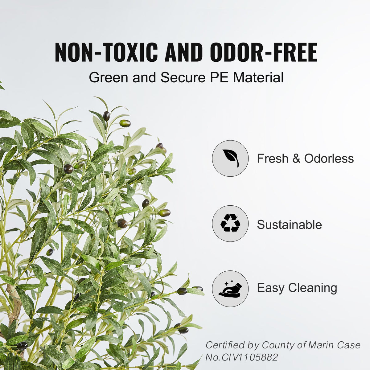 Artificial Olive Tree 15.2cm | Faux Potted Plant | PE Material with Anti-Tip Protection | Indoor/Outdoor Décor
