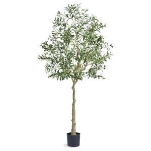 Artificial Olive Tree 15.2cm | Faux Potted Plant | PE Material with Anti-Tip Protection | Indoor/Outdoor Décor