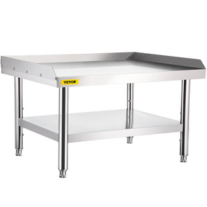 Stainless Steel Equipment Stand | 152x76x61cm Adjustable Undershelf | Grill or Kitchen Prep Table