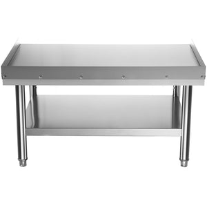 Stainless Steel Equipment Stand | 152x76x61cm Adjustable Undershelf | Grill or Kitchen Prep Table