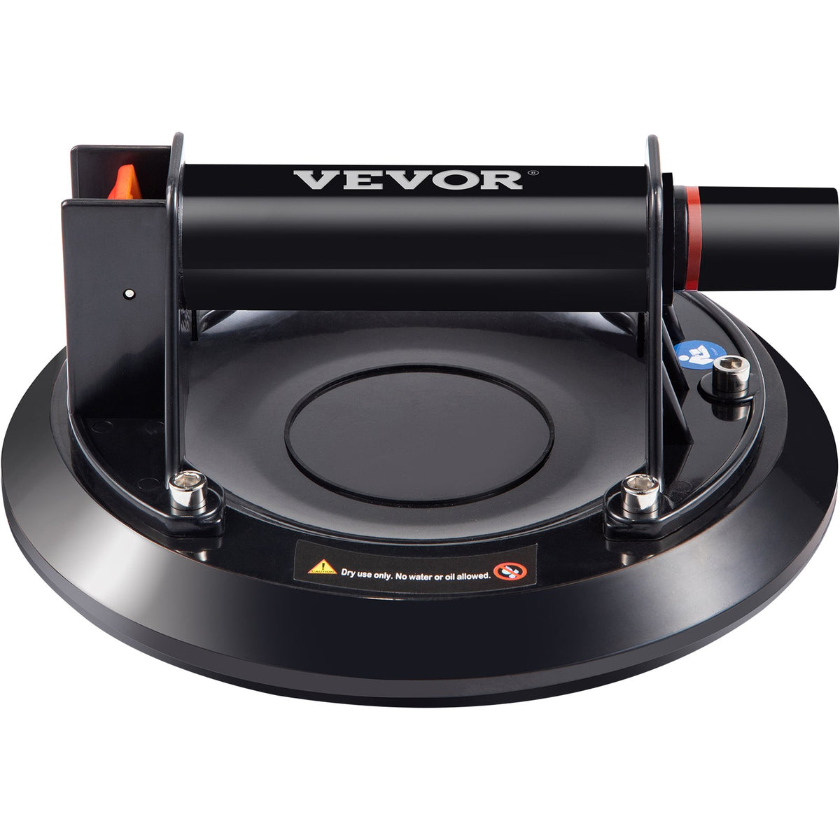 Glass Suction Cup 8 Inch | 220lbs Load Capacity Vacuum Lifter with Plastic Handle | Heavy Duty Glass & Granite Lifter | Free Carry Case