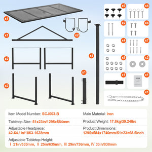 Goat & Sheep Stand | 51x23" Adjustable Livestock Milking & Shearing Stand | 500lb Load Capacity with Headpiece