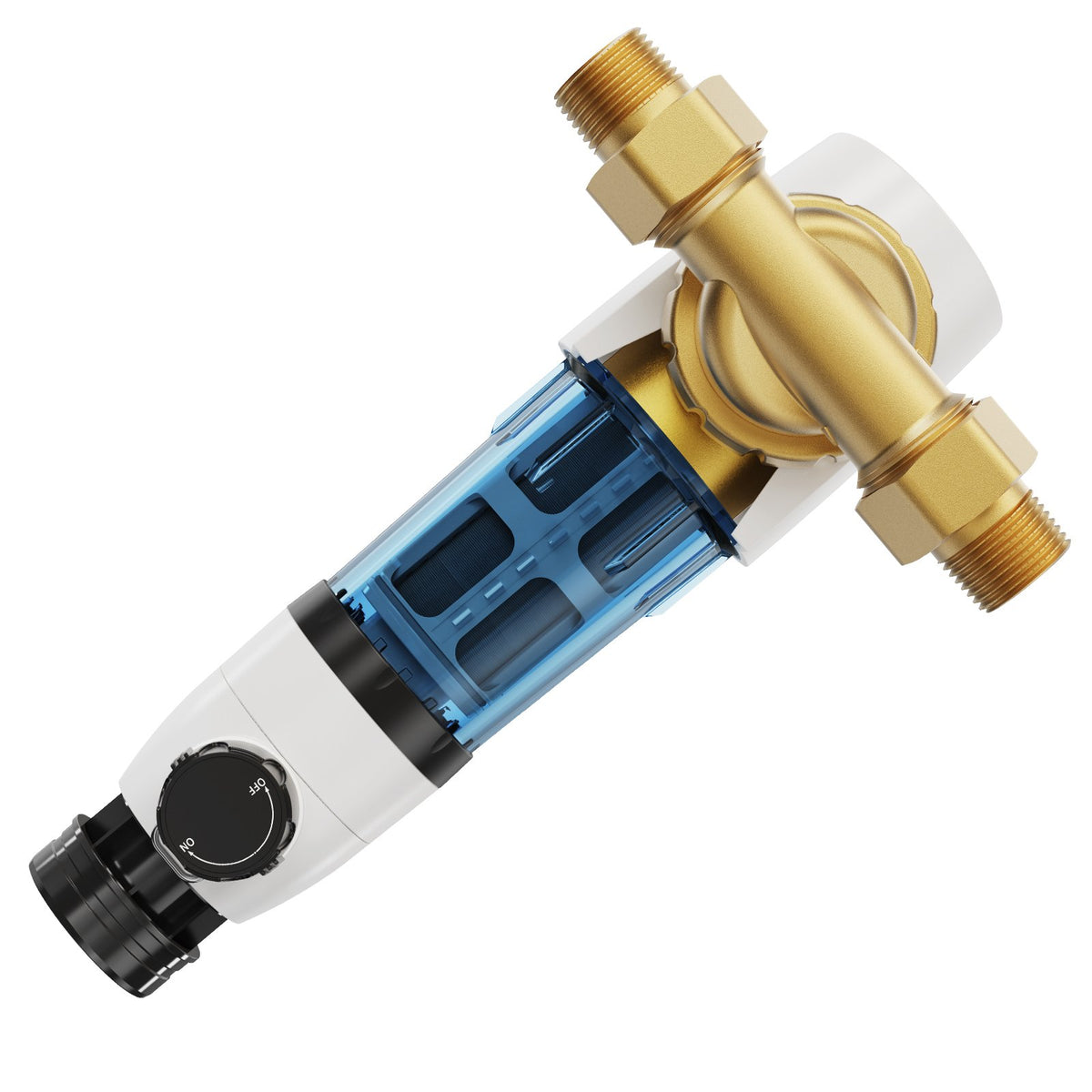 Spin Down Filter 40 Micron | Whole House Well Water Sediment Filter | 3/4" & 1" Connections