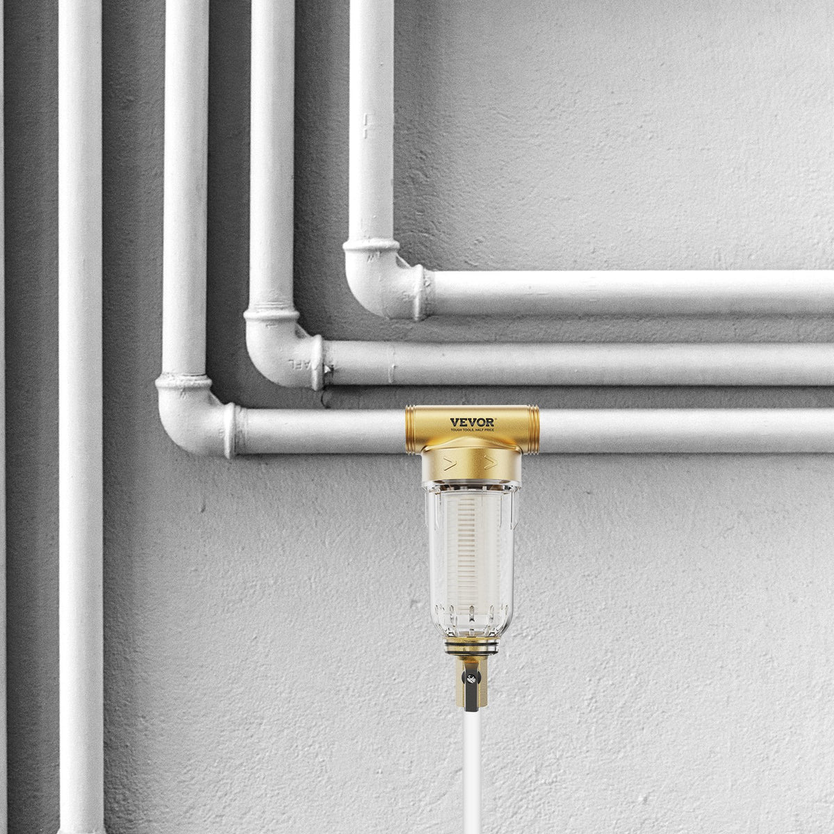 Spin Down Filter 40 + 30 Micron | Whole House Well Water Sediment Filter | 3/4" & 1" Connections