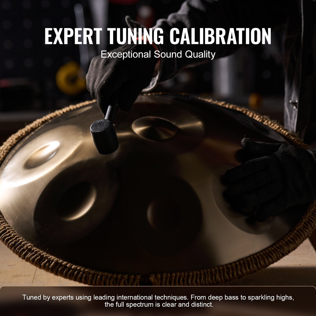 Handpan Drum | 22" 9-Note D Minor Steel Tongue Drum with Mallets