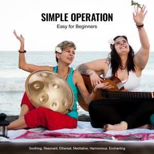 Handpan Drum | 22" 9-Note D Minor Steel Tongue Drum with Mallets