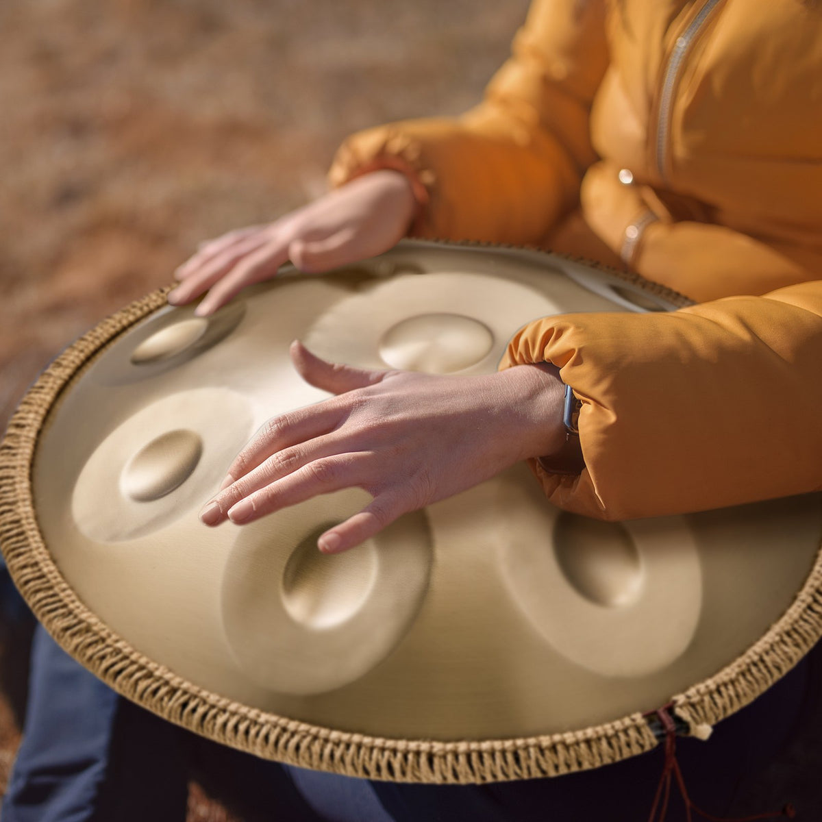 Handpan Drum | 22" 9-Note D Minor Steel Tongue Drum with Mallets