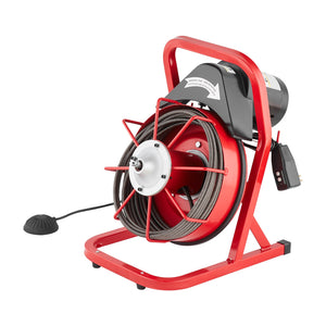 Drain Auger | 50ft x 3/8" Manual Feed Pipe Cleaner with 4 Cutters