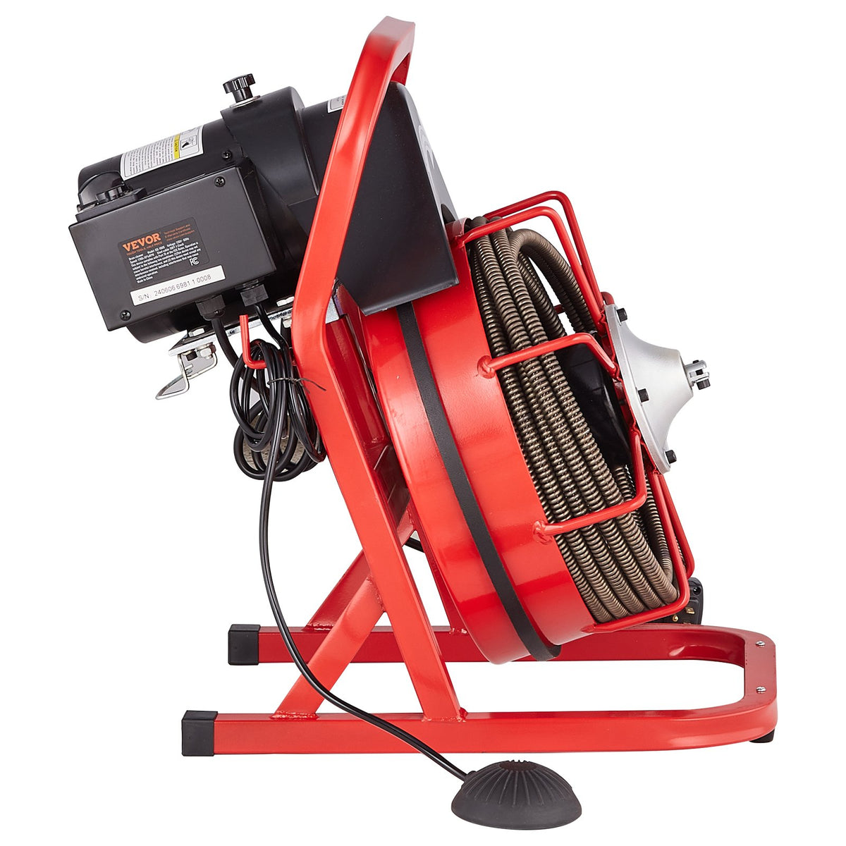 Drain Auger | 50ft x 1/2" Manual Drain Cleaner with 4 Cutters | Pipe & Sewer Cleaning Tool