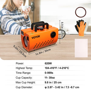 Mug Heat Press 30oz | Sublimation Tumbler & Mug Press | Fits 11oz-30oz Cups | Includes Gloves & Tape