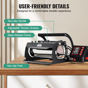 Tumbler Heat Press | 11-30oz Mug Press Sublimation Machine | Black