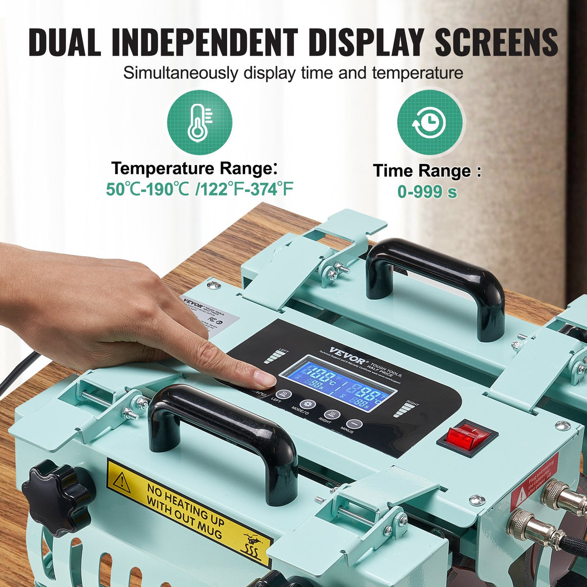 Tumbler Heat Press | Dual-Station Mug Press for 11–30oz Cups