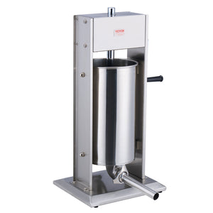 Manual Sausage Stuffer 15L | Vertical Sausage Making Machine | 304 Stainless Steel | For Home & Commercial Use