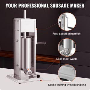 Sausage Stuffer 8lbs/5L | Stainless Steel Meat Maker