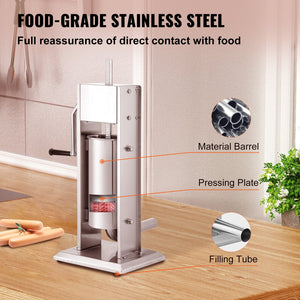 Sausage Stuffer 8lbs/5L | Stainless Steel Meat Maker