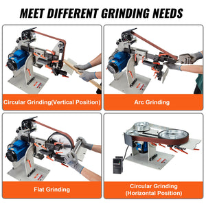 Belt Grinder Sander | 72x2" Polisher with VFD & 3 Grinding Moulds
