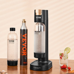Sparkling Water Maker | Soda Machine for Home Carbonation | Starter Kit with 2 BPA-Free 1L Bottles & CO2 Cylinder | Compatible with 60L Screw-In Cylinders