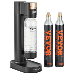 Sparkling Water Maker | Soda Machine for Home Carbonation | Starter Kit with BPA-Free 1L PET Bottle & 2 CO2 Cylinders | Compatible with 60L Screw-In Cylinders