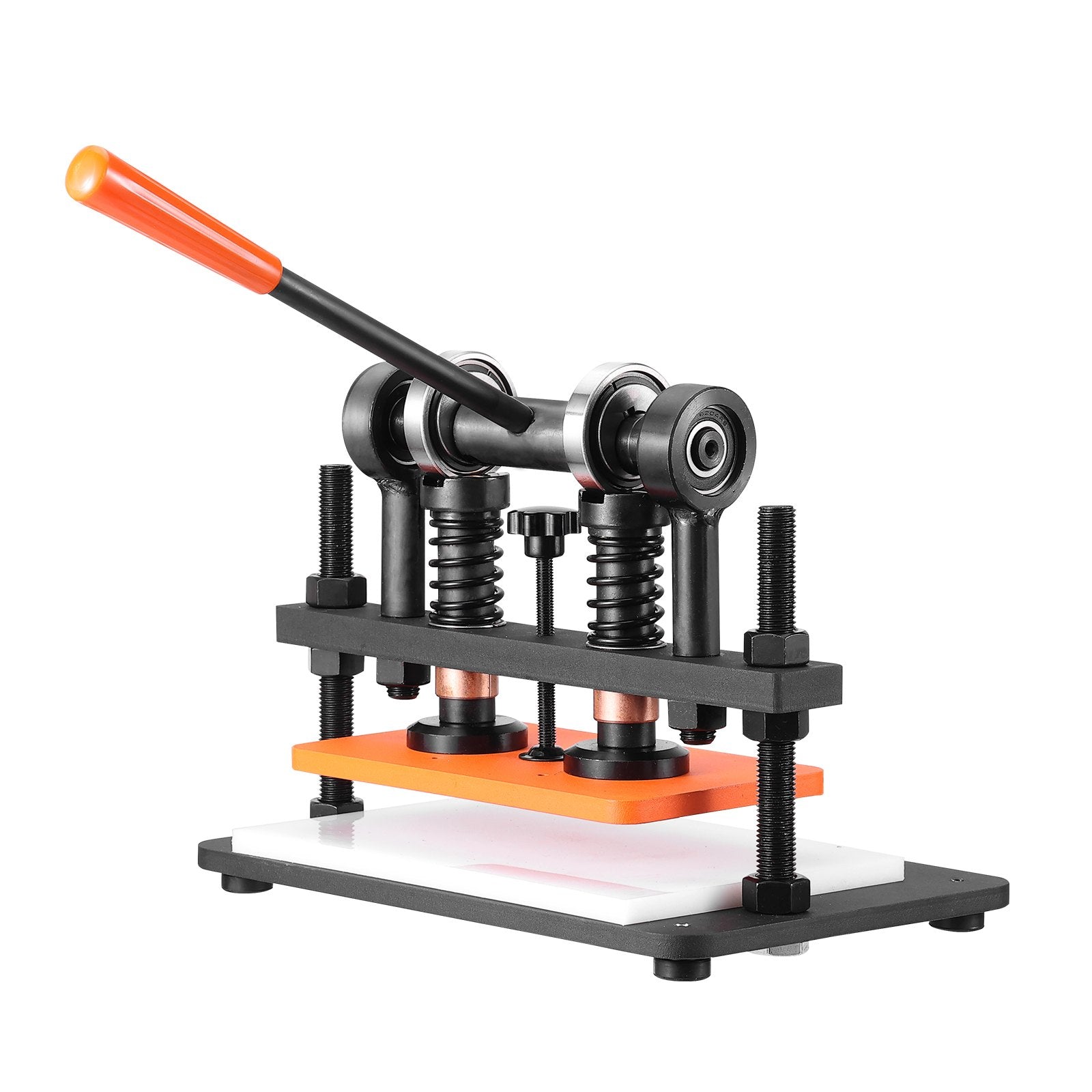 Leather Cutting Machine 10.2"x5.9" | Manual Embossing Plate Die Cutter | Dual Guide Shafts for Leather, Paper & Craft Materials