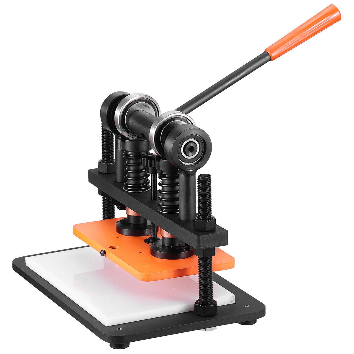 Leather Cutting Machine 10.2"x5.9" | Manual Embossing Plate Die Cutter | Dual Guide Shafts for Leather, Paper & Craft Materials