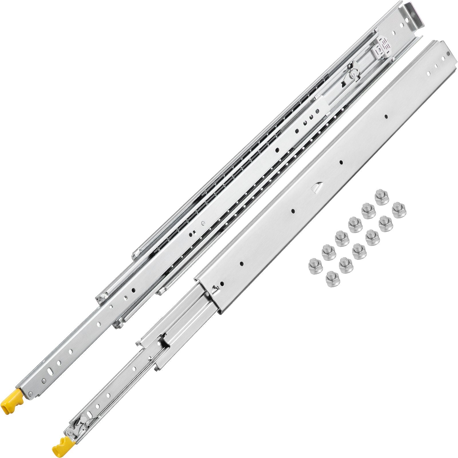 Drawer Slides with Lock 60" | Heavy Duty 500 lbs Capacity | Full Extension Ball Bearing