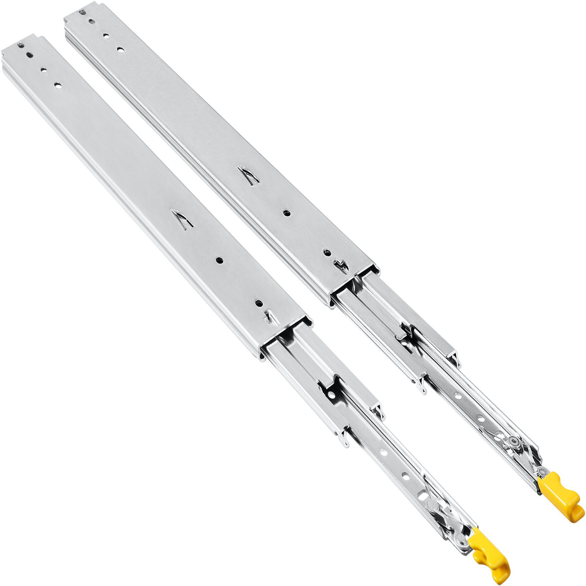 Drawer Slides with Lock 60" | Heavy Duty 500 lbs Capacity | Full Extension Ball Bearing
