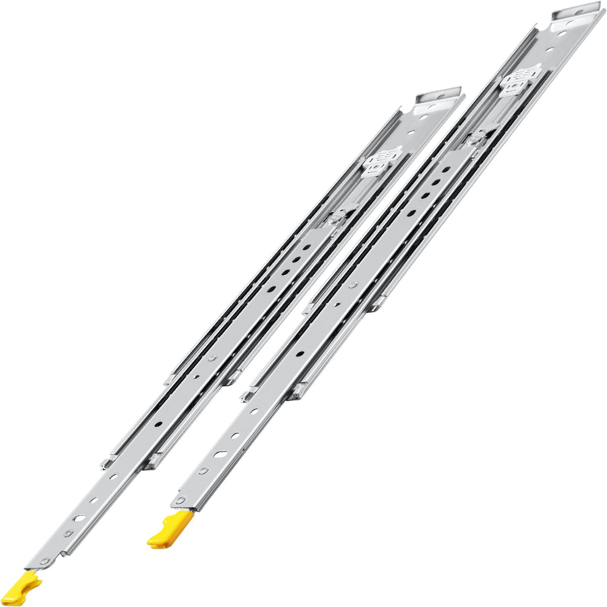 Drawer Slides with Lock 60" | Heavy Duty 500 lbs Capacity | Full Extension Ball Bearing