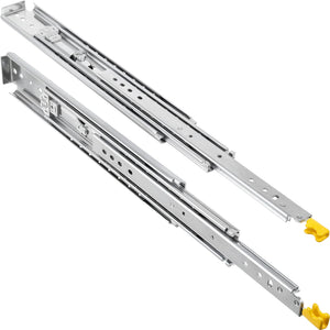 Drawer Slides with Lock 60" | Heavy Duty 500 lbs Capacity | Full Extension Ball Bearing