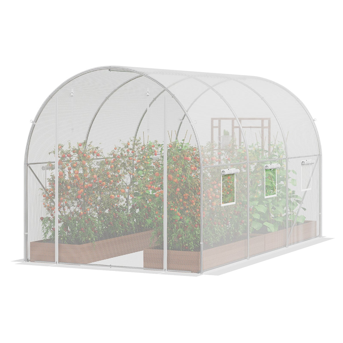 Walk-in Greenhouse | 9.6x6.4x6.2 ft PE Cover with Galvanized Frame