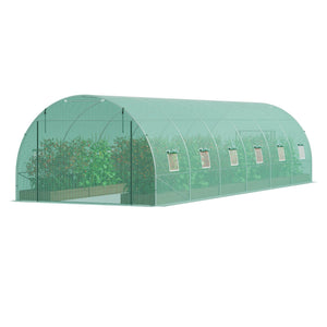 Walk-in Greenhouse | 29.2x9.7x6.5 ft PE Cover with Galvanized Frame
