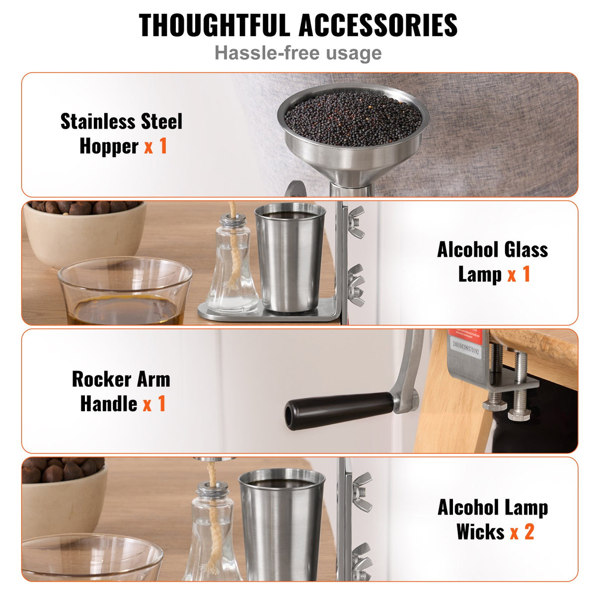 Manual Oil Press Machine | Stainless Steel Household Expeller | For Peanuts, Sesame, Rapeseed & Tea Seeds