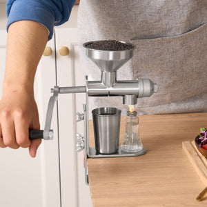 Manual Oil Press Machine | Stainless Steel Household Expeller | For Peanuts, Sesame, Rapeseed & Tea Seeds