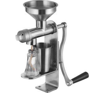 Manual Oil Press Machine | Stainless Steel Household Expeller | For Peanuts, Sesame, Rapeseed & Tea Seeds