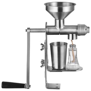 Manual Oil Press Machine | Stainless Steel Household Expeller | For Peanuts, Sesame, Rapeseed & Tea Seeds