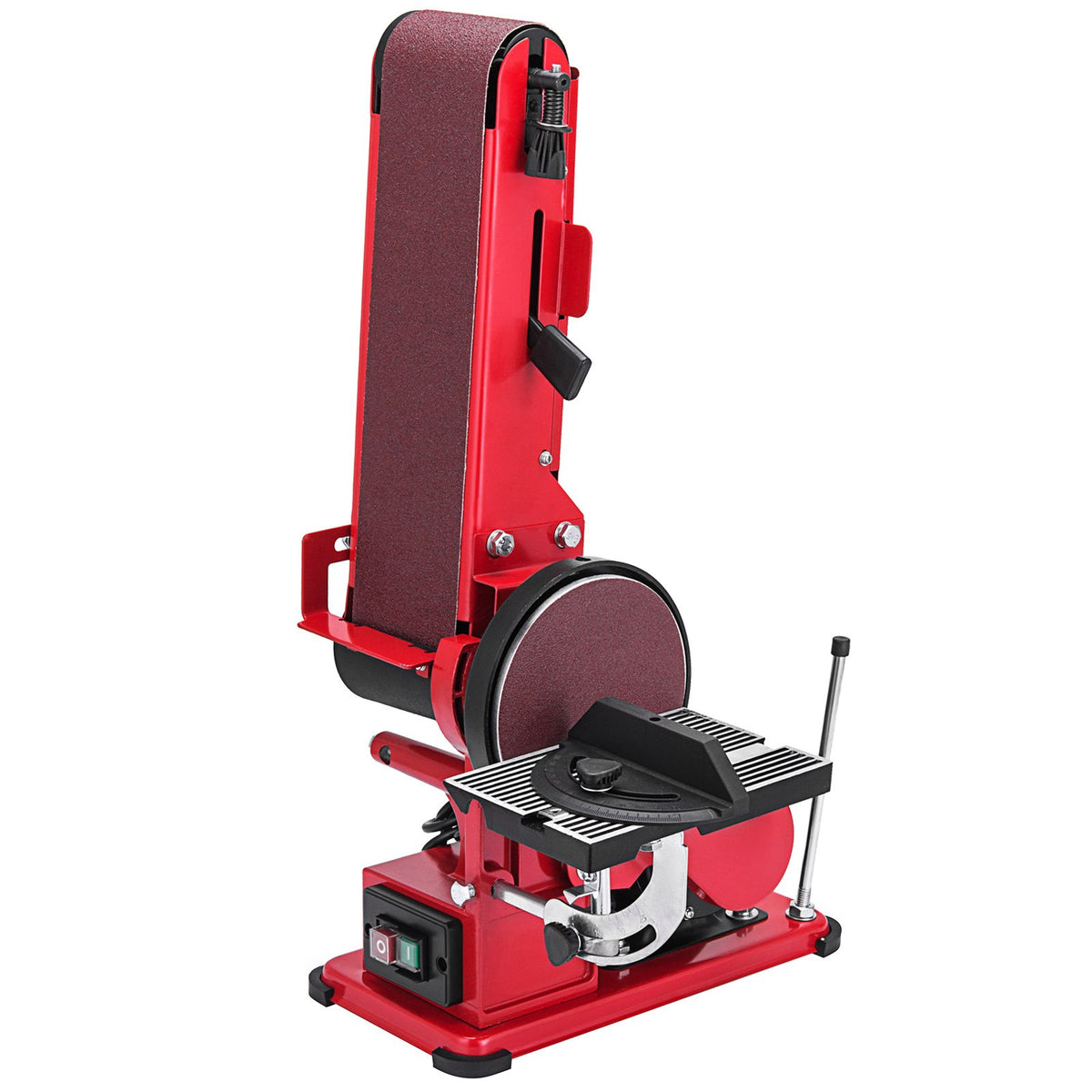 Belt Sander 4" x 36", Disc Combo Sander 6",Electric Adjustable Bench Belt Sander 375W,Grinder Bench Sanding Machine With 4 Rubber Foot Pad