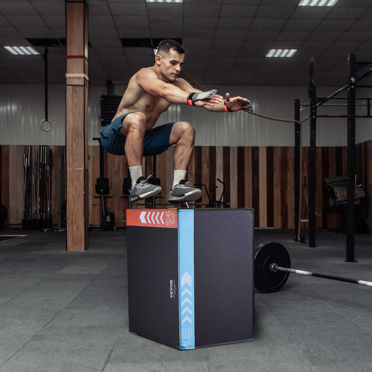 Plyometric Jump Box 3-in-1 | Foam 30/24/20" Anti-Slip Fitness Training Box