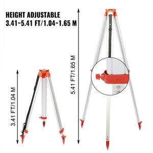 Laser Level Tripod & Staff | 1.65m Aluminum Tripod + 5m Measuring Staff