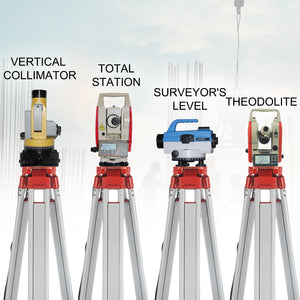 Laser Level Tripod & Staff | 1.65m Aluminum Tripod + 5m Measuring Staff