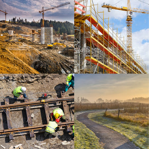 Laser Level Tripod & Staff | 1.65m Aluminum Tripod + 5m Measuring Staff