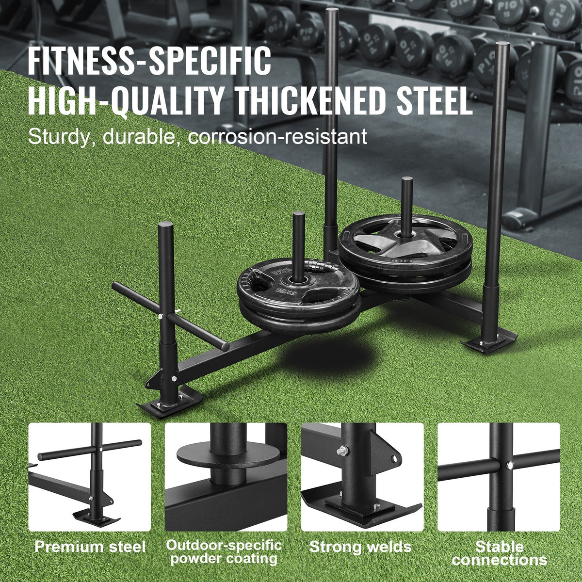 Weight Training Sled | Push/Pull Power Sled for Strength & Speed Training | Fits 5cm Weight Plates