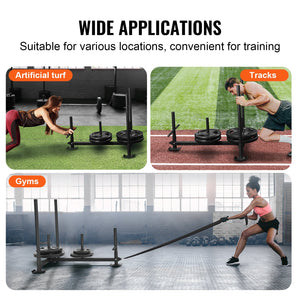Weight Training Sled | Push/Pull Power Sled for Strength & Speed Training | Fits 5cm Weight Plates