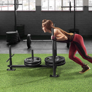 Weight Training Sled | Push/Pull Power Sled for Strength & Speed Training | Fits 5cm Weight Plates