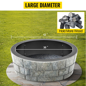 Outdoor Fire Pit Ring | 106cm BBQ Grill Wood-Burning Table